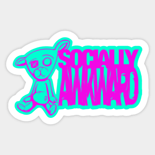 Socially awkward bear Sticker